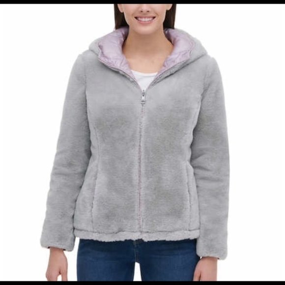 NU Andrew Marc Reversible Faux Fur Puffer Jacket S - Picture 6 of 8